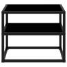 Stylish Black Console Table - 50x40x40 cm Tempered Glass