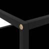 Stylish Black Console Table - 50x40x40 cm Tempered Glass