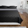 Double-sided Quilted Bedspread Black/Grey 220x240 cm - Hipomarket