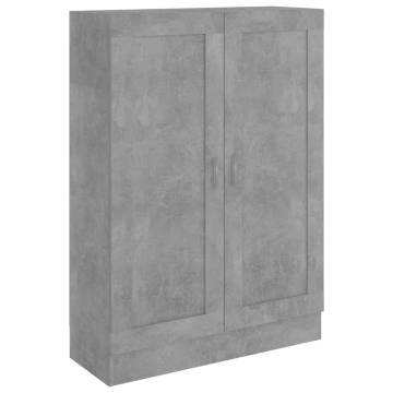 Stylish Concrete Grey Book Cabinet - 82.5x30.5x115 cm