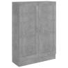 Stylish Concrete Grey Book Cabinet - 82.5x30.5x115 cm