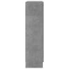 Stylish Concrete Grey Book Cabinet - 82.5x30.5x115 cm