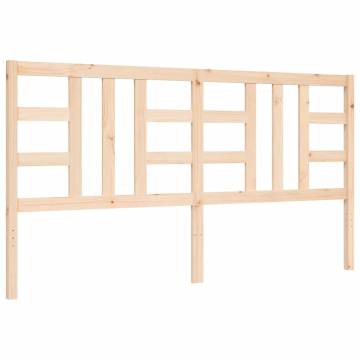 Solid Pine Super King Bed Frame 180x200 cm with Headboard | Hipo Marke