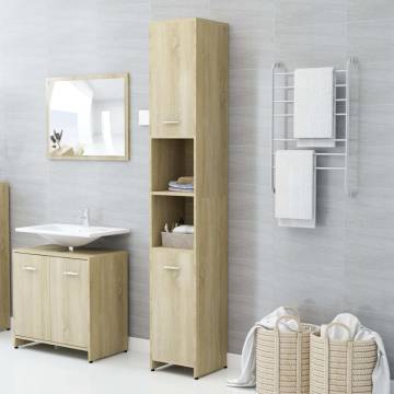 Sonoma Oak Bathroom Cabinet - Stylish Storage Solution