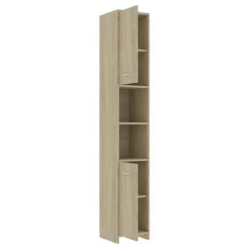 Sonoma Oak Bathroom Cabinet - Stylish Storage Solution