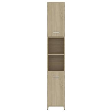 Sonoma Oak Bathroom Cabinet - Stylish Storage Solution