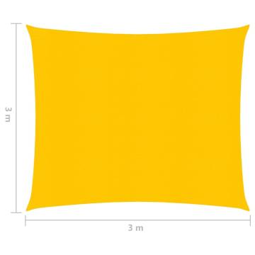 Sunshade Sail 3x3m Yellow - UV & Mould Resistant HDPE