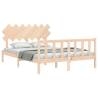 King Size Solid Wood Bed Frame with Headboard | HipoMarket