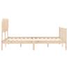 King Size Solid Wood Bed Frame with Headboard | HipoMarket