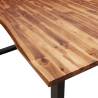 3 Piece Dining Set with Live Edge Solid Wood Acacia | Hipo Market