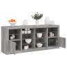 Sideboard with LED Lights Grey Sonoma 163x37x67 cm Colour grey sonoma Quantity in Package 1 