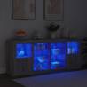 Modern LED Sideboard Grey Sonoma - 163x37 cm | Hipo Market