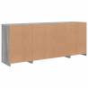 Modern LED Sideboard Grey Sonoma - 163x37 cm | Hipo Market