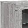 Modern LED Sideboard Grey Sonoma - 163x37 cm | Hipo Market