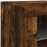 Modern Sideboard with LED Lights - Smoked Oak 202x37x67 cm