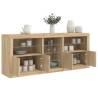 Sideboard with LED Lights Sonoma Oak 181.5x37x67 cm Colour sonoma oak Quantity in Package 1 