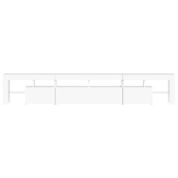 Stylish LED TV Cabinet in White - 230x36.5x40 cm