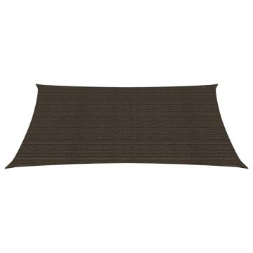 Brown Sunshade Sail 2.5x3.5m | 160g/m² HDPE | HipoMarket UK