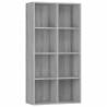 Stylish Grey Sonoma Book Cabinet - 66x30x130 cm