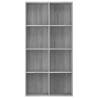 Stylish Grey Sonoma Book Cabinet - 66x30x130 cm