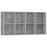 Stylish Grey Sonoma Book Cabinet - 66x30x130 cm