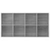 Stylish Grey Sonoma Book Cabinet - 66x30x130 cm