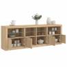 Sideboard with LED Lights Sonoma Oak 202x37x67 cm Colour sonoma oak Quantity in Package 1 