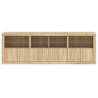 Modern Sideboard with LED Lights - Sonoma Oak 202x37x67 cm