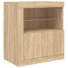 Modern Sideboard with LED Lights - Sonoma Oak 202x37x67 cm