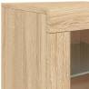 Modern Sideboard with LED Lights - Sonoma Oak 202x37x67 cm