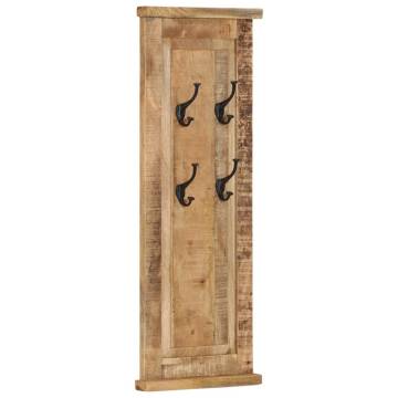 Coat Racks - 2 pcs Solid Wood Mango - Elegant Storage Solution