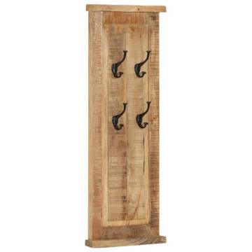 Coat Racks - 2 pcs Solid Wood Mango - Elegant Storage Solution