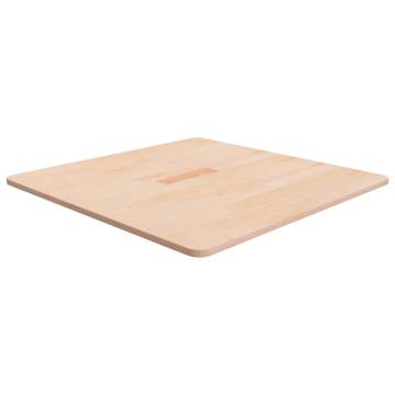 Square Table Top 70x70 cm - Untreated Solid Oak Wood