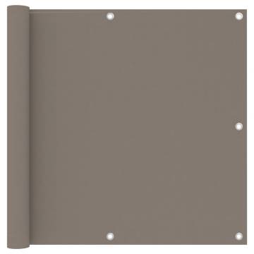 Balcony Screen Taupe 90x500 cm - Waterproof Privacy Shade