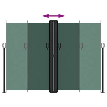 Retractable Side Awning Dark Green 180x1000 cm | HipoMarket