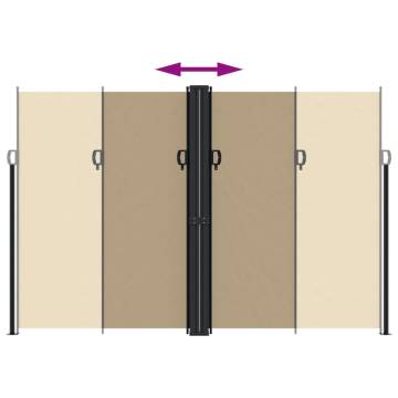 Retractable Side Awning Beige - 220x1200 cm | HipoMarket