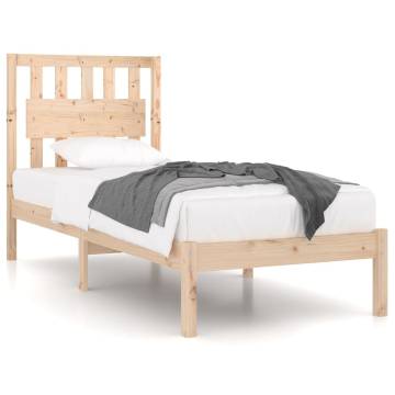 Solid Wood Pine Bed Frame 90x200 cm - Classic & Sturdy