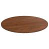 Round Table Top Dark Brown Ø70x1.5 cm Treated Solid Wood Oak Colour dark brown Size Ø 70 x 1.5 cm Quantity in Package 1 