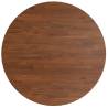 Round Dark Brown Oak Table Top Ø70 cm - Solid Wood Quality