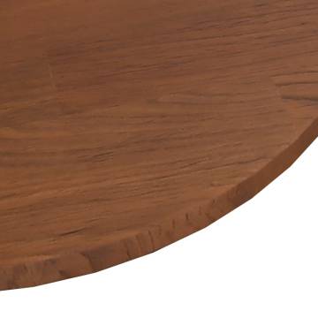 Round Dark Brown Oak Table Top Ø70 cm - Solid Wood Quality