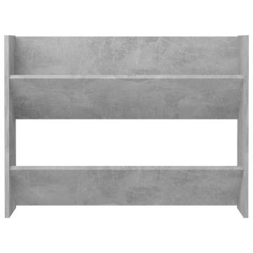 Wall Shoe Cabinet - Concrete Grey 80x18x60 cm - Hipomarket UK