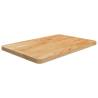 Light Brown Bathroom Countertop - Solid Oak 60x40x2.5cm