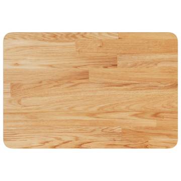 Light Brown Bathroom Countertop - Solid Oak 60x40x2.5cm