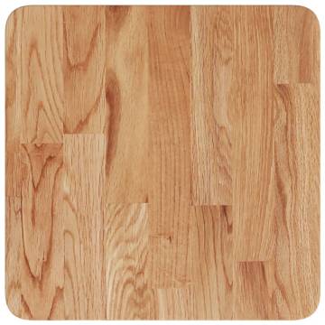 Square Light Brown Oak Table Top - Versatile Solid Wood