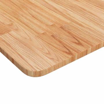 Square Light Brown Oak Table Top - Versatile Solid Wood