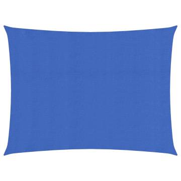 Blue Sunshade Sail 3.5x4.5m HDPE - Outdoor UV Protection