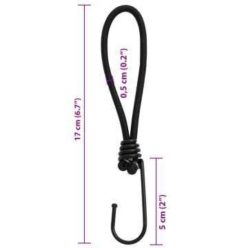 Bungee Cord with Hooks 25 pcs 17 cm - Durable & Versatile