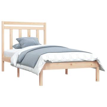 Solid Wood Bed Frame 90x190 cm Single - Classic Design