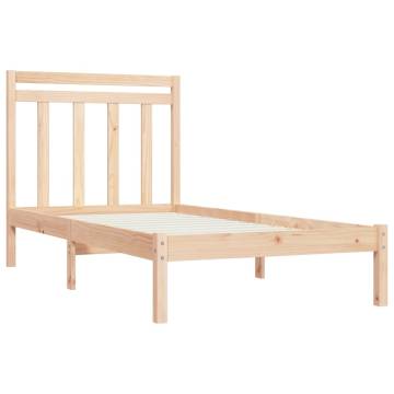 Solid Wood Bed Frame 90x190 cm Single - Classic Design