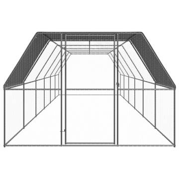 Outdoor Chicken Cage 3x12x2m - Galvanised Steel | HipoMarket